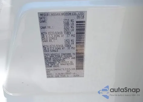 2019 Infiniti Qx60 Luxe from USA, damaged, VIN 5N1DL0MM9KC520538